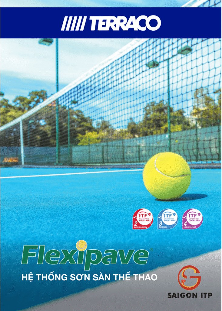 thi công sơn thể thao Terraco Flexipave