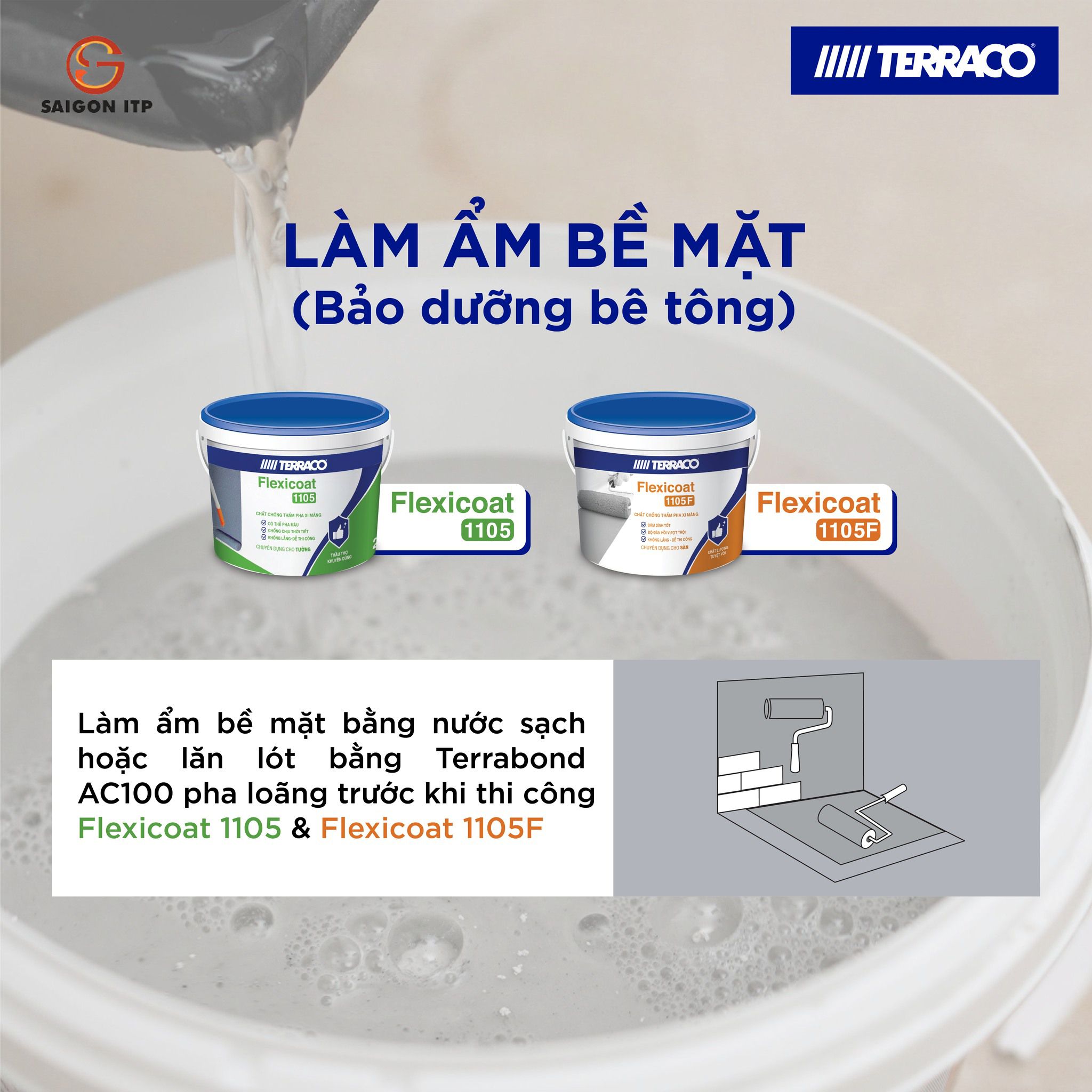 Chống thấm Terraco Flexicoat 1105 và 1105F