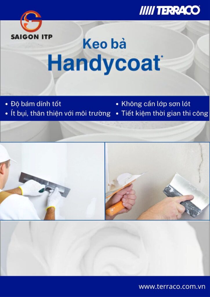 Ưu điểm keo bả Terraco Handycoat