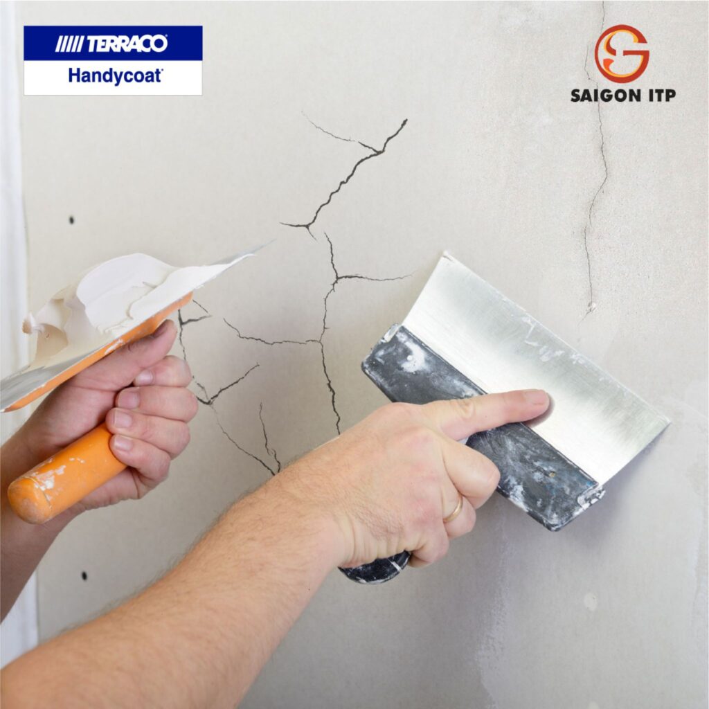 keo bả Terraco Handycoat hạn chế nứt chân chim