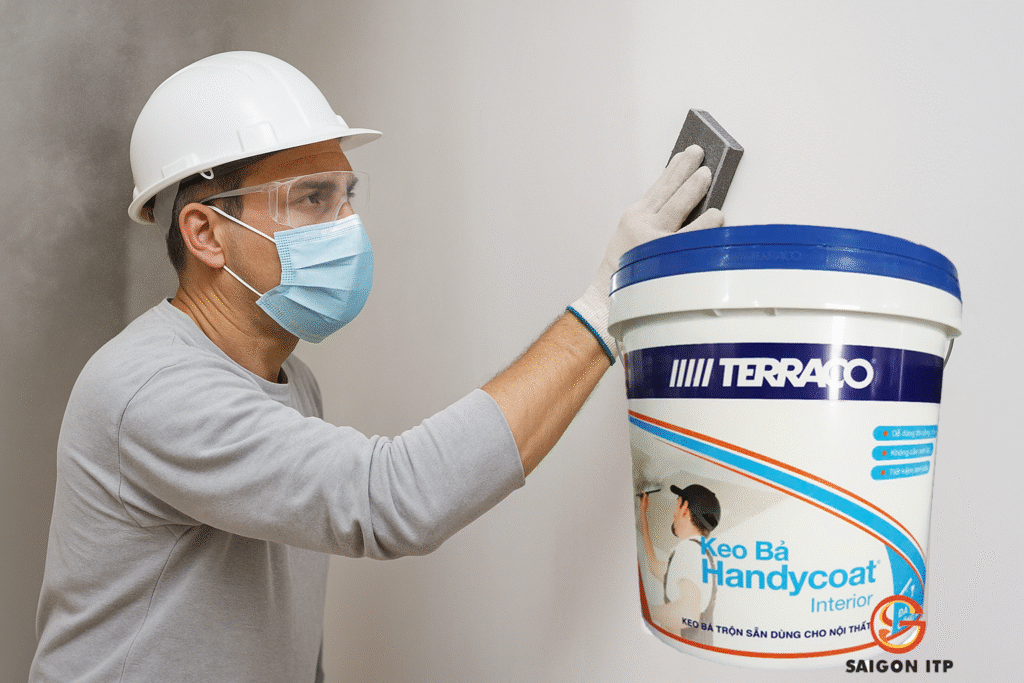 Keo bả Terraco Handycoat - xả it bụi