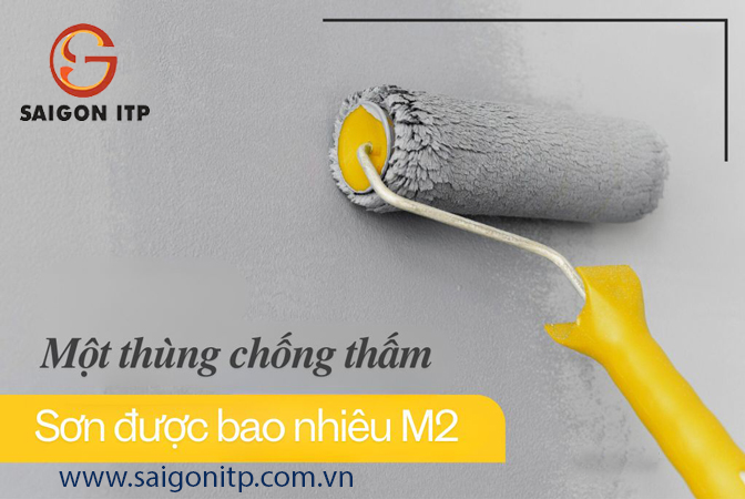 Một thùng chống thấm lăn được bao nhiêu m²?