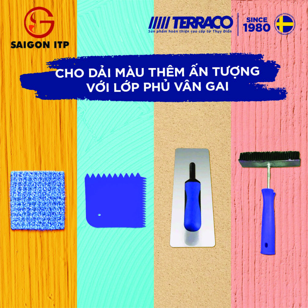 Thi công sơn gai Terraco Terracoat có cần lớp phủ màu không?