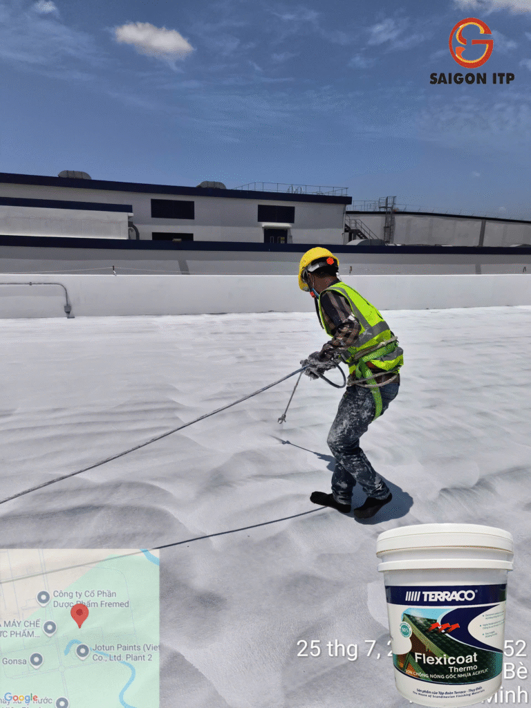 Sơn chống nóng Terraco Flexicoat Thermo cho tường, mái tôn