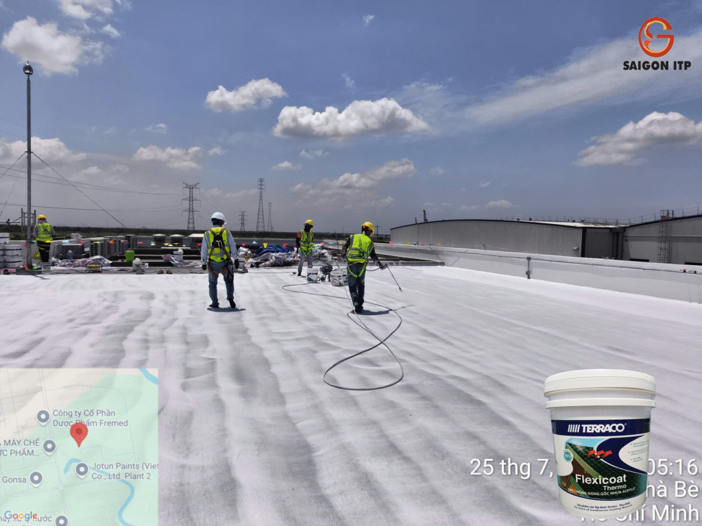 Sơn chống nóng Terraco Flexicoat Thermo cho tường, mái tôn