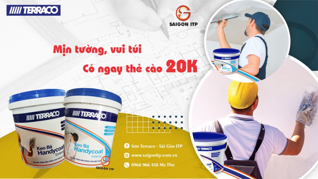 Chương trình khuyến mãi khi mua Keo bả Terraco Handycoat nhận ngay thẻ cào 20.000