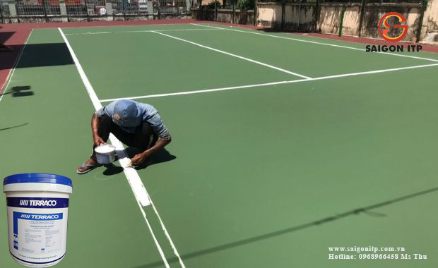 Đường kẻ vạch sân thể thao được sơn như thế nào?