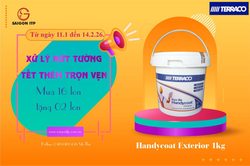 Xử lý nứt tường với Terraco Handycoat Exterior - tết thêm trọn vẹnXử lý nứt tường với Terraco Handycoat Exterior - tết thêm trọn vẹn