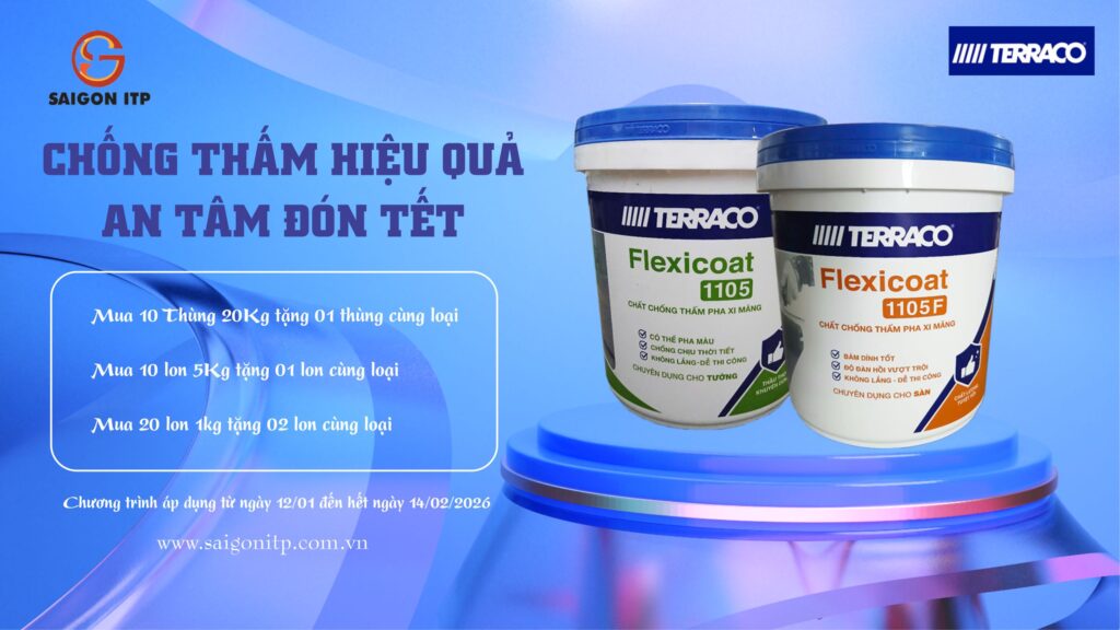 Chống thấm hiệu quả – An tâm đón Tết cùng Terraco Flexicoat