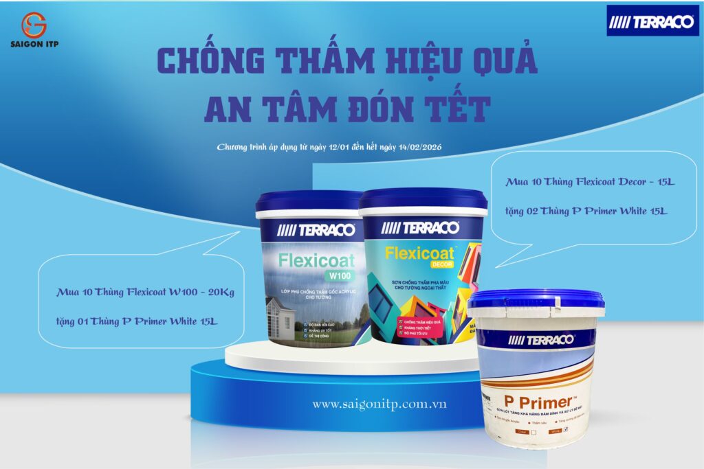 Chống thấm hiệu quả – An tâm đón Tết cùng Terraco Flexicoat