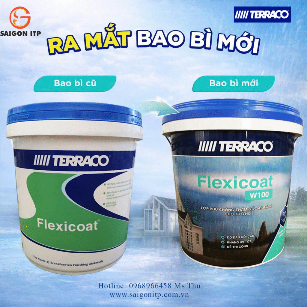 Thông báo thay đổi bao bì sản phẩm Terraco Flexicoat - nâng tầm nhận diện, cải tiến chất lượng