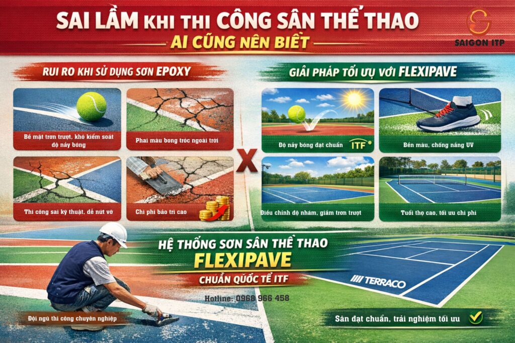 Sai lầm khi thi công sân thể thao ai cũng nên biết